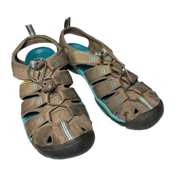 Keen Womens Clearwater CNS Size 9 Water Sandal Shoe Hiking Walking Turq Gray - Picture 1 of 9